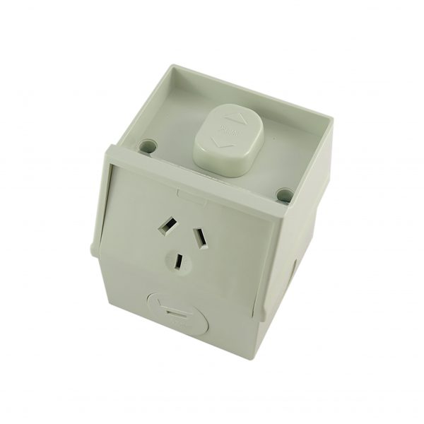 Single Weatherproof GPO 10A 250V AC IP53 Old Style