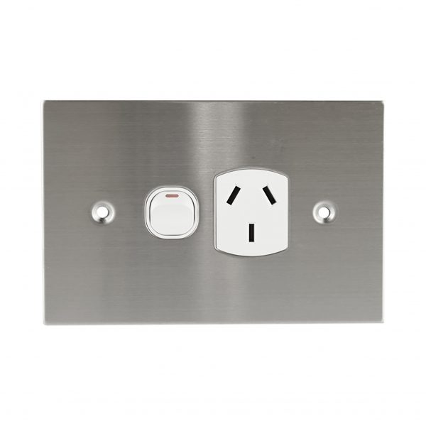 Stainless Steel GPO Single 10A 250V AC | PLATINUM Series