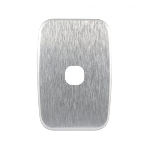Brushed Aluminium 1 Gang Cover Plate to suit LS101V