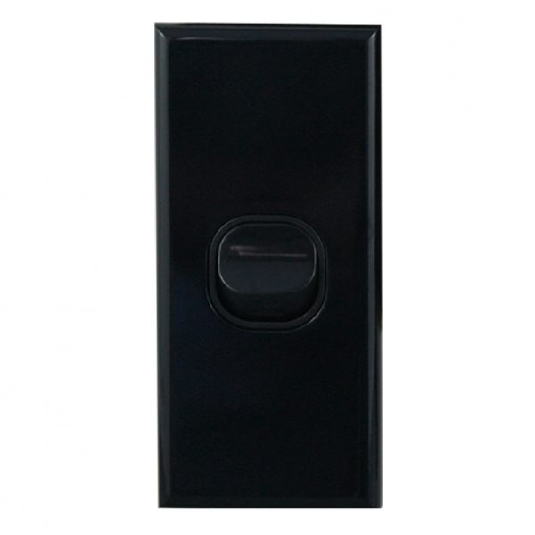 1 Gang Architrave Switch 10A 240V AC BLACK