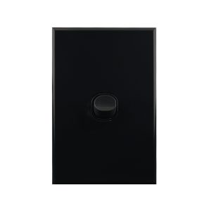 Light Switch 1 Gang BLACK 10amp 250V AC BASIX S Series