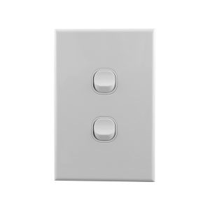 Light Switch 2 Gang 10amp 250V AC BASIX S