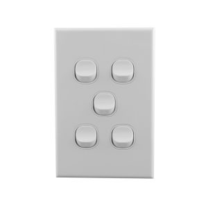 Light Switch 5 Gang 10amp 250V AC BASIX S