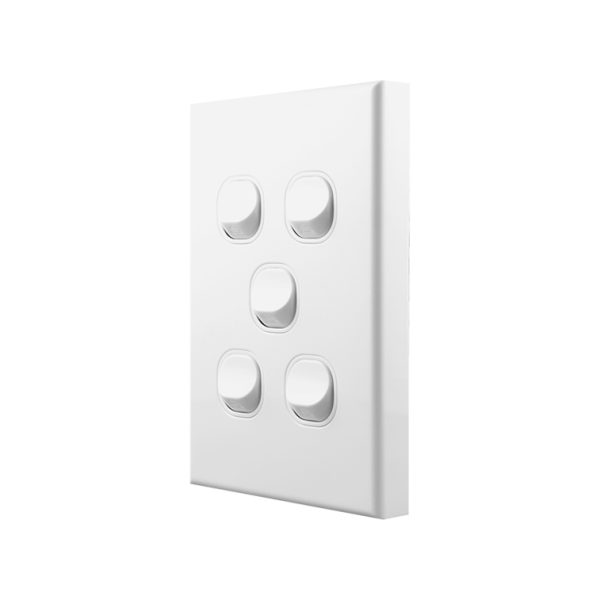 Light Switch 5 Gang - VERTICAL - Image 2