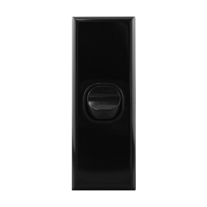 Architrave Switch 1 Gang 16A Black | BASIX S Series