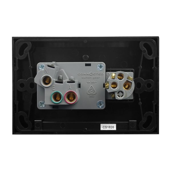 Single Power Point with Extra Switch - BLACK - Image 5