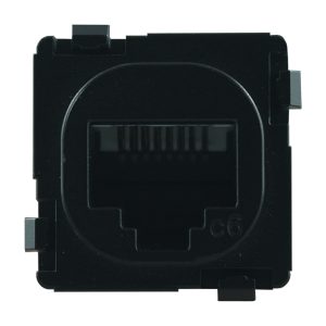 RJ45 Mech CAT6 Jack MATTE BLACK