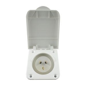 caravan inlet male 3 pin 250v ac 10a ip44