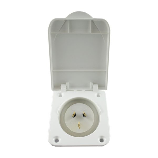 caravan inlet male 3 pin 250v ac 10a ip44