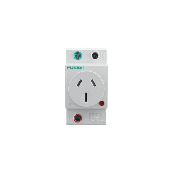 DIN Rail Socket Outlet 240V AC 15A Double Pole