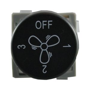 3 Position Rotary Mechanism FAN 16A 250V AC Matte Black