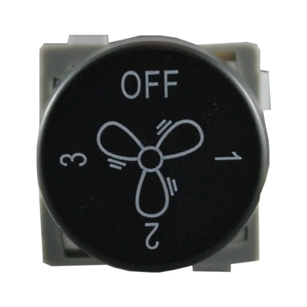 3 Position Rotary Mechanism FAN 16A 250V AC Matte Black