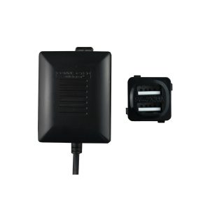 Dual USB Charger with Remote Transformer FAST CHARGE BLACK
