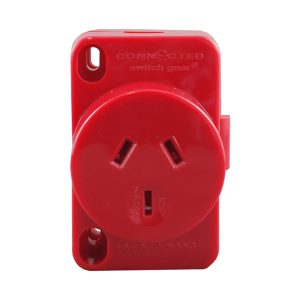 Quick Connect Plug Base RED 10A 250V