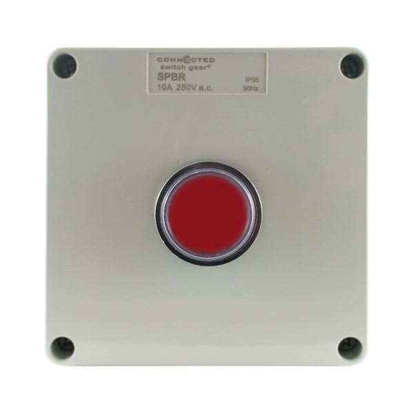 push button control box red 250V AC 10A IP55